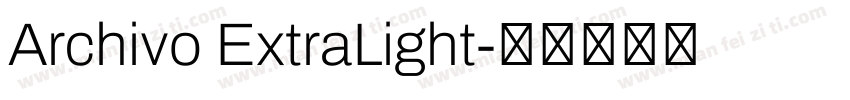 Archivo ExtraLight字体转换